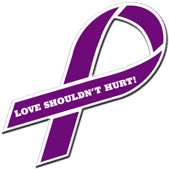 Domestic Violence Ribbon Love Shouldn T Hurt (350x353), Png Download
