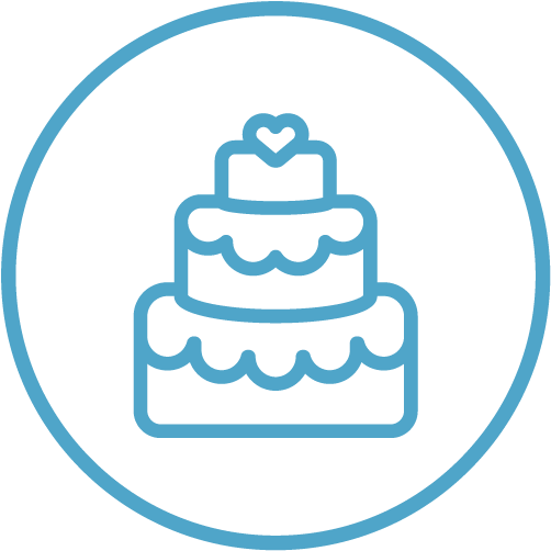 Wedding Icon - Wedding Cake Clipart Black And White (508x508), Png Download