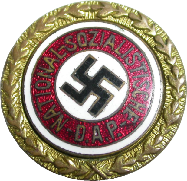 Golden Party Badge - Hindu Swastika (618x600), Png Download