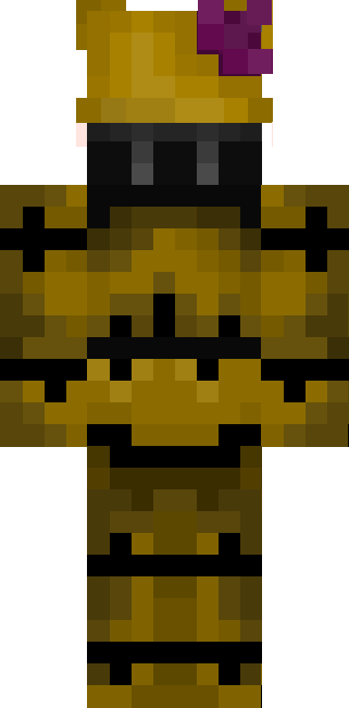Minecraft Skin Pics Fredbear (321x651), Png Download