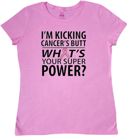 Breast Cancer Kicking Butt Women's T-shirt - Day Of Pink Shirt (480x480), Png Download