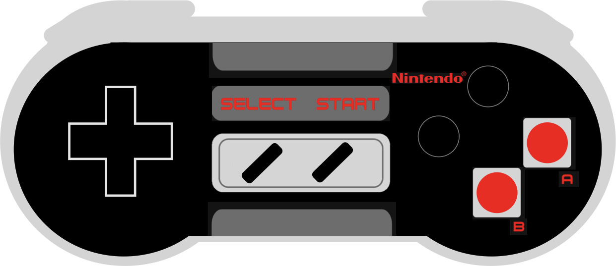 Snes Controllers Recolored To Resemble Other Nintendo - Imgur Llc (1241x537), Png Download