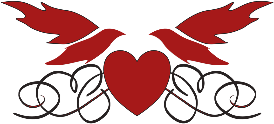Wedding, Heart Doves Love Romance Transparent Icon - Dove With Heart Png (1280x628), Png Download