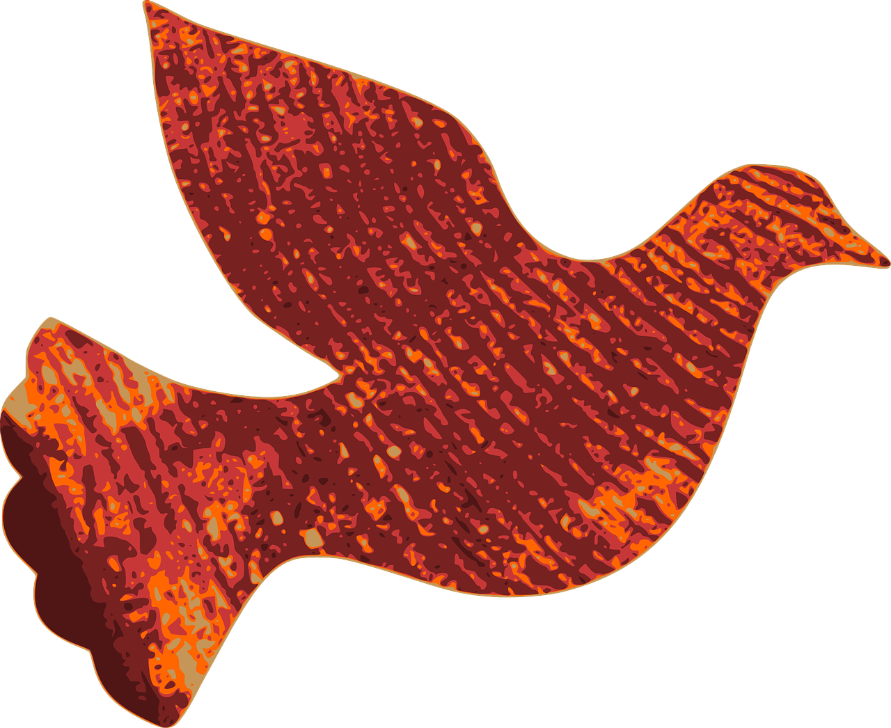 Peace Dove Template (900x735), Png Download