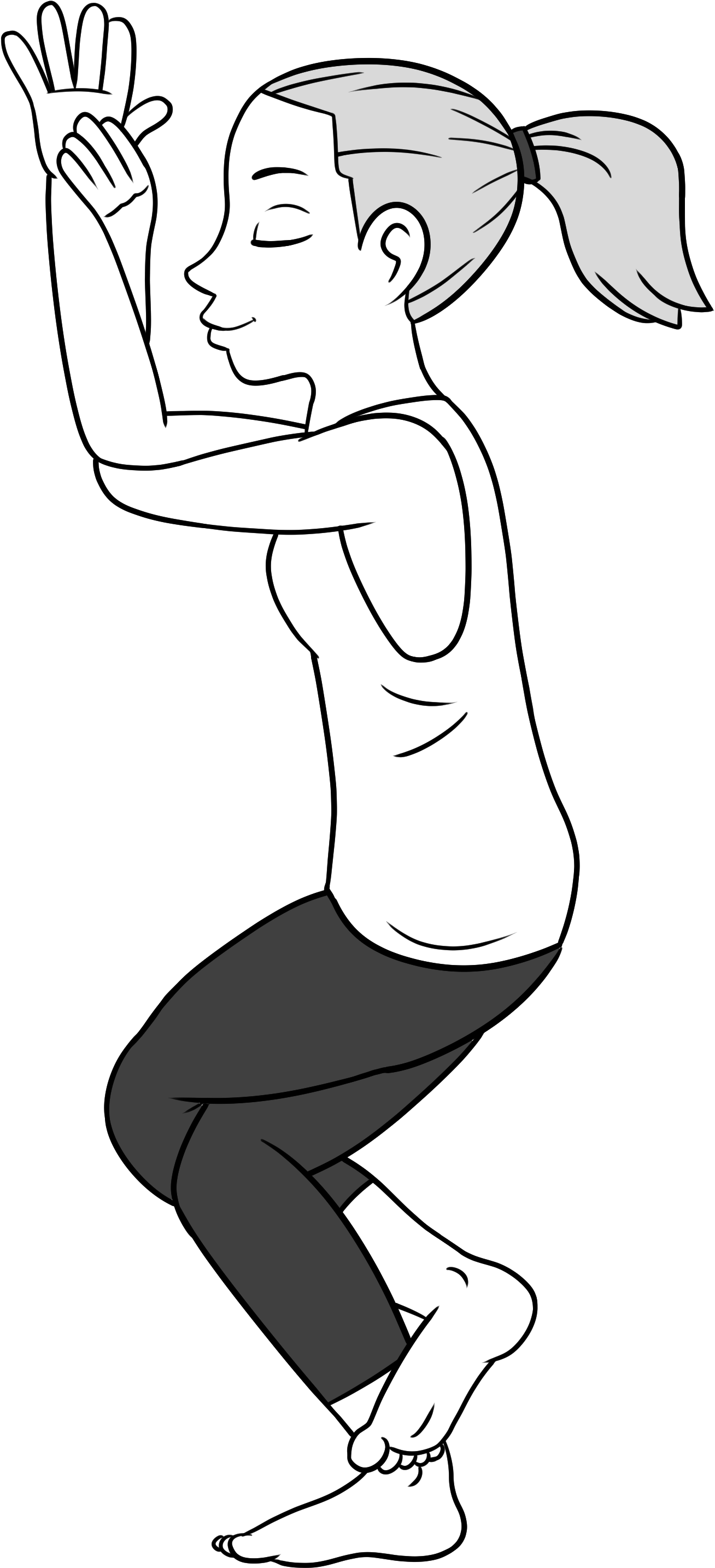 Eagle Pose For Hip And Shoulder Stretching - Illustration (3806x3240), Png Download