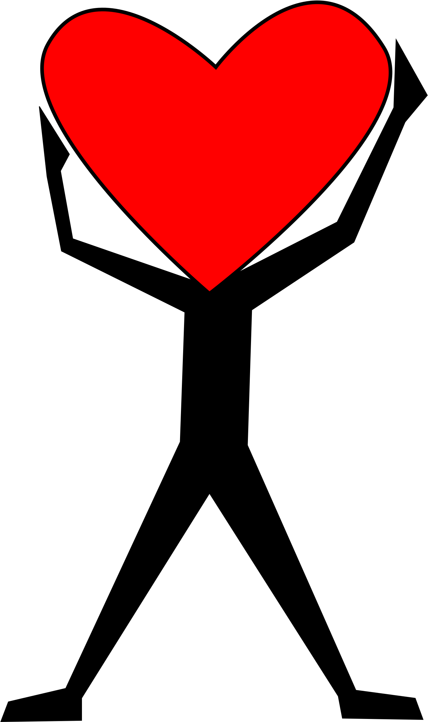 Heart Clipart Man - Heart Person Clip Art (1458x2400), Png Download