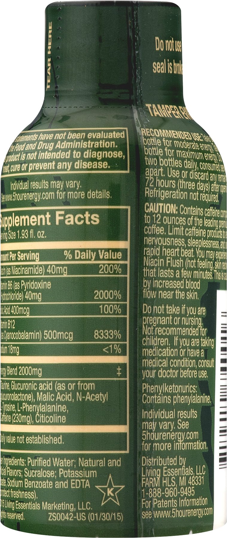 5-hour Energy Sugarfree Extra Strength Energy Shot, - 5 Hour Energy - Energy Shot Extra Strength Strawberry-watermelon (1800x1800), Png Download