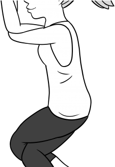 Eagle Pose For Hip And Shoulder Stretching - Hip (730x338), Png Download