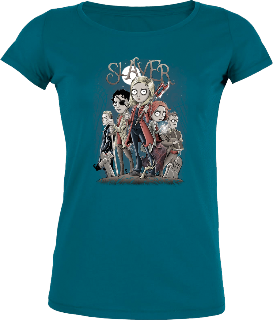 Saqman Slayer T-shirt Stella Loves Girlie Diva Blue - Buffy Vampire Slayer Spike Willow Giles Xander Whedon (1044x1044), Png Download