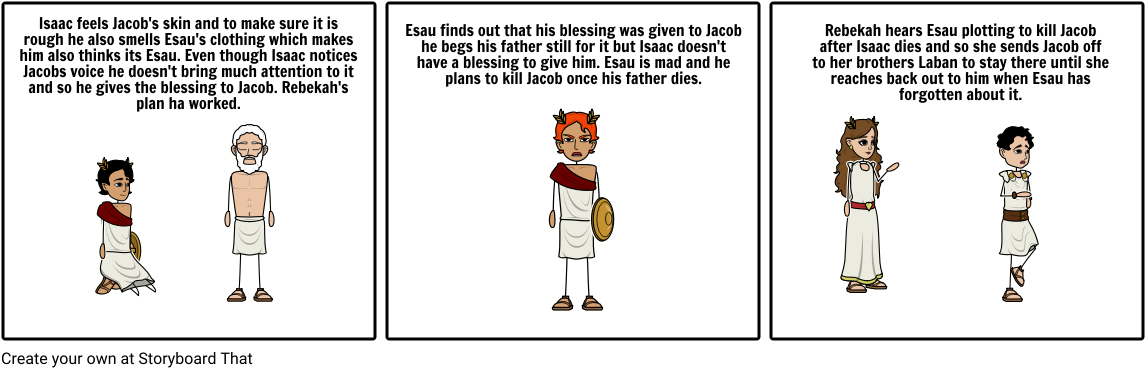 Isaac's Blessing Pt - Cartoon (1164x385), Png Download