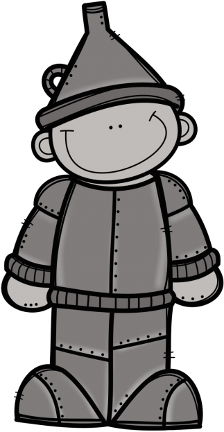 Tin-man Valentine - Cartoon (349x700), Png Download