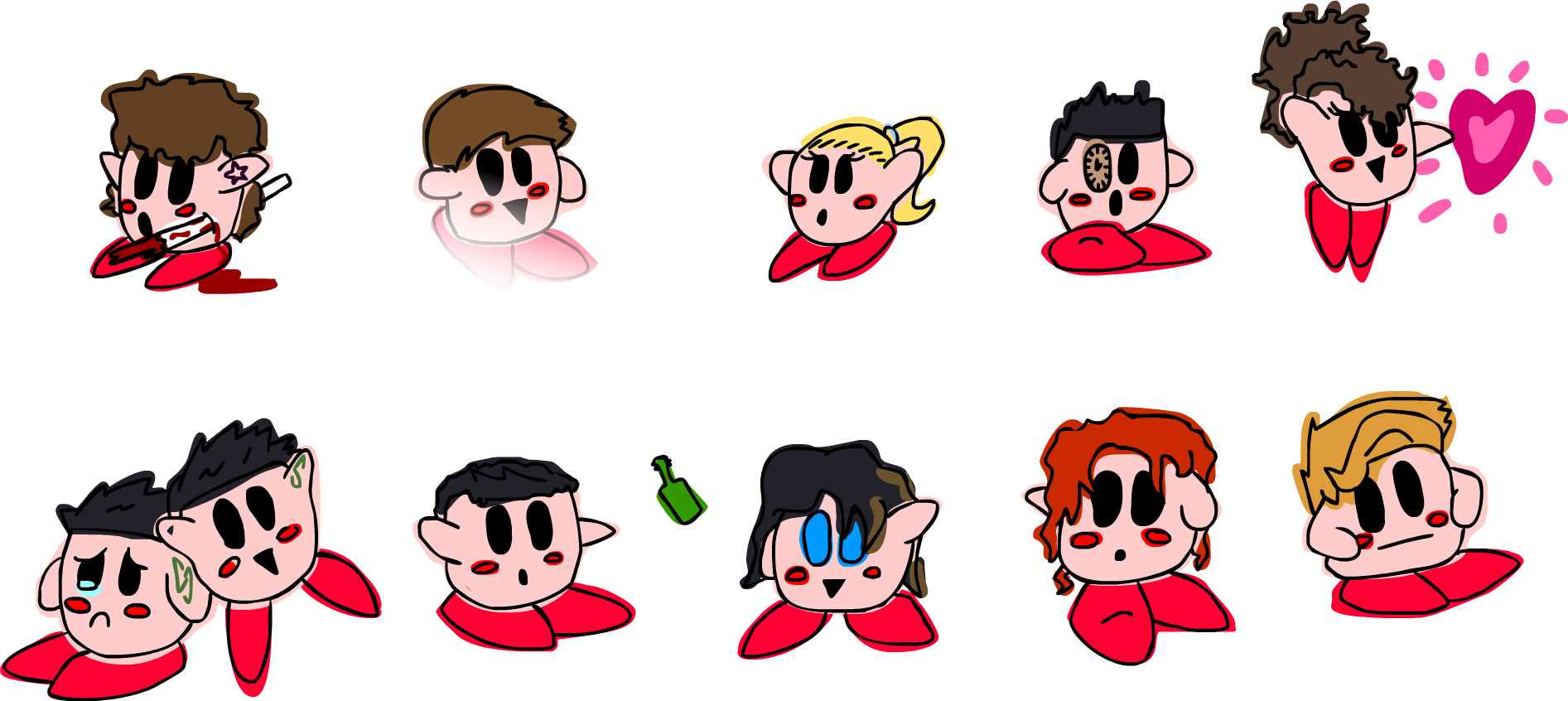Kirby Misfits - Cartoon (1893x846), Png Download