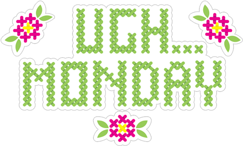 Monday Ugh Угх - Cross-stitch (490x317), Png Download
