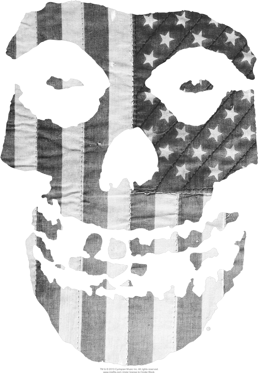 Misfits Fiend Flag Baby Bodysuit - Monochrome (850x1260), Png Download