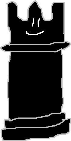 Black Rook - Cartoon (253x493), Png Download