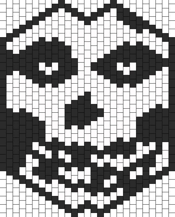 Misfits Mask Bead Pattern - Alton Towers (566x701), Png Download