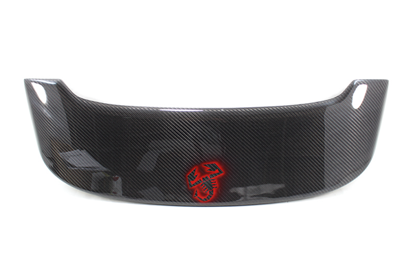Carbon Fiber Fiat 500 Abarth Rear Spoiler Red Scorpion - Fiat 500 (600x600), Png Download