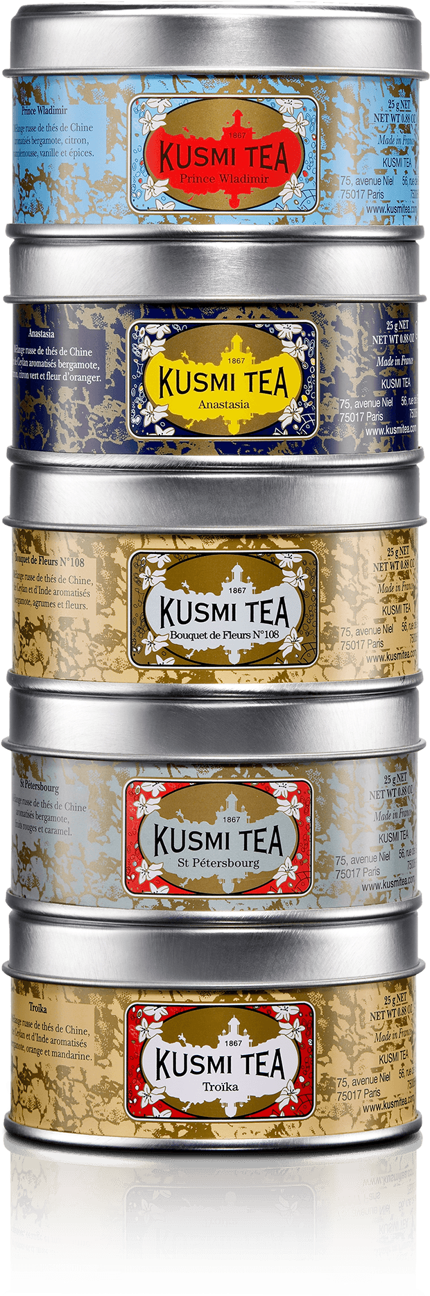 Kusmi Tea Russian Blends Tea Assortment - Mix (1600x1920), Png Download