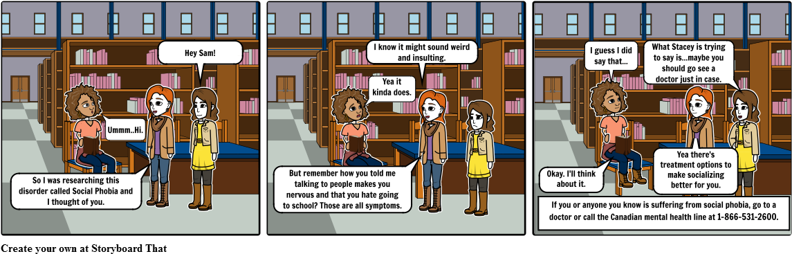Social Anxiety Part - Storyboard (1164x385), Png Download
