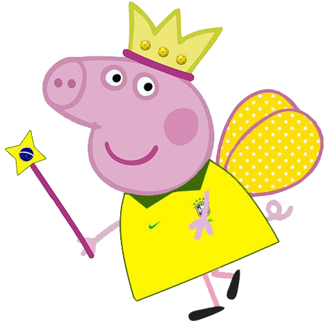 Peppa Pig E George Pig Vestidos Para A Copa Do Mundo - Peppa Pig Hd Png (633x475), Png Download