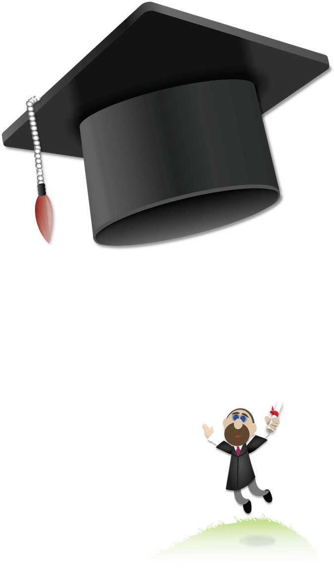 Grad - Mortarboard (700x1275), Png Download