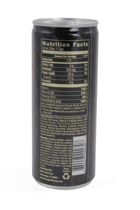 Kona Gold Hemp Energy Drink - Energy Shot (800x800), Png Download
