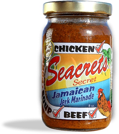 Jar Of Seacret's Jerk Marinade - Seacrets Marinade, Jamaican Jerk Chicken Soup - 8 Oz (388x438), Png Download