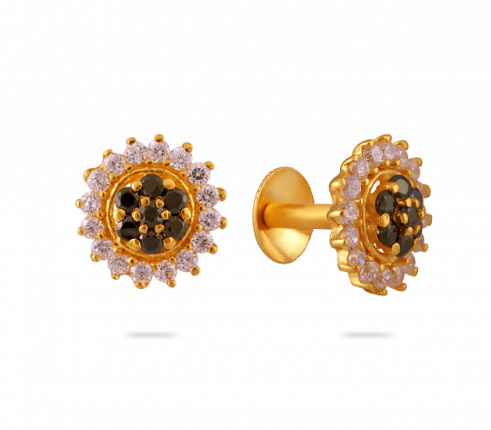 Gold Earrings- Ja7122628j - Earring (540x473), Png Download