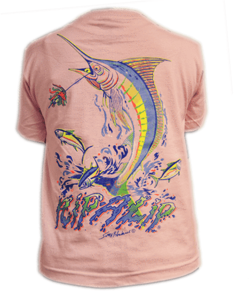 Youth Pink Short Sleeve Graphic Fishing Tee - Sleeve (600x600), Png Download