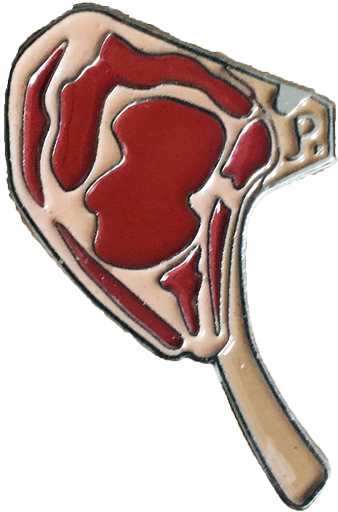 Tomahawk Steak Enamel Pin - Steak (652x600), Png Download