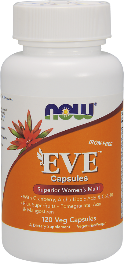 Eve™ Women's Multiple Vitamin Veg Capsules - Now Foods Eve Multi-vitamin For Women 120caps (426x880), Png Download