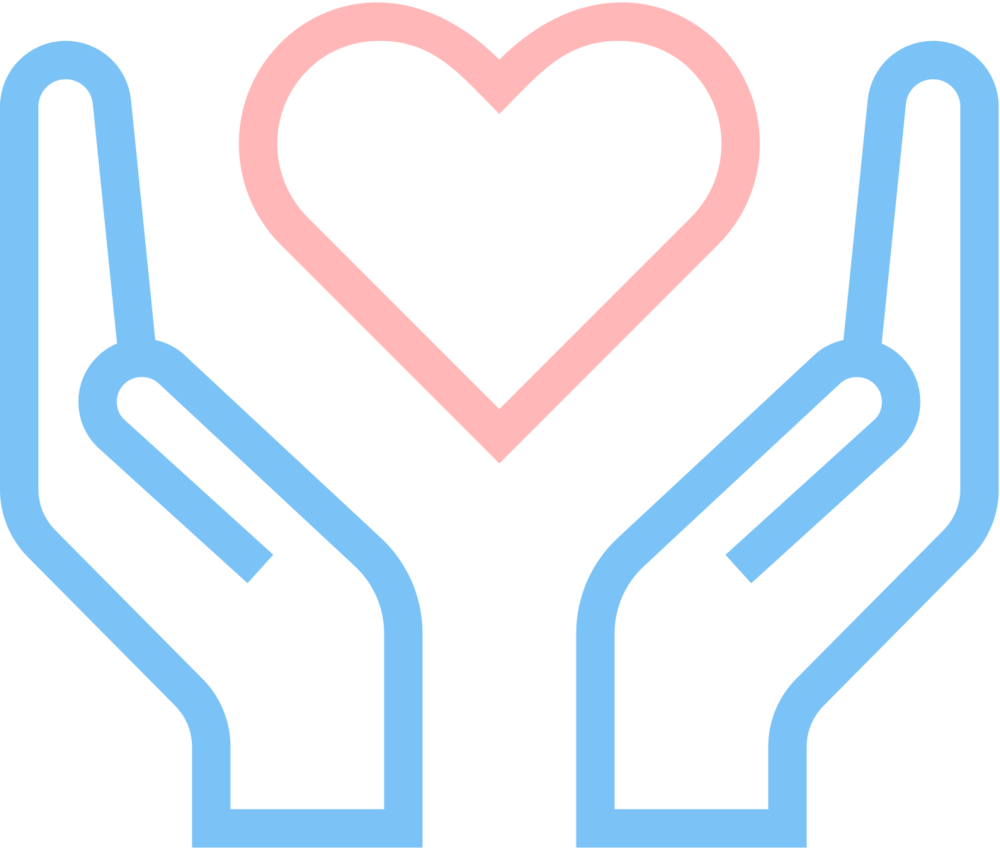 Care - Icon Hand Heart Png (1000x850), Png Download