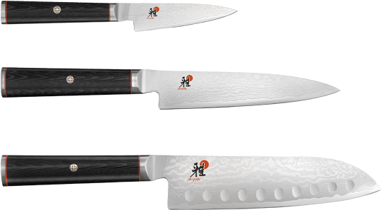 Estos Cuchillos Fascinan Por La Combinación Perfecta - Miyabi Shotoh 90 5000 Dp (736x415), Png Download