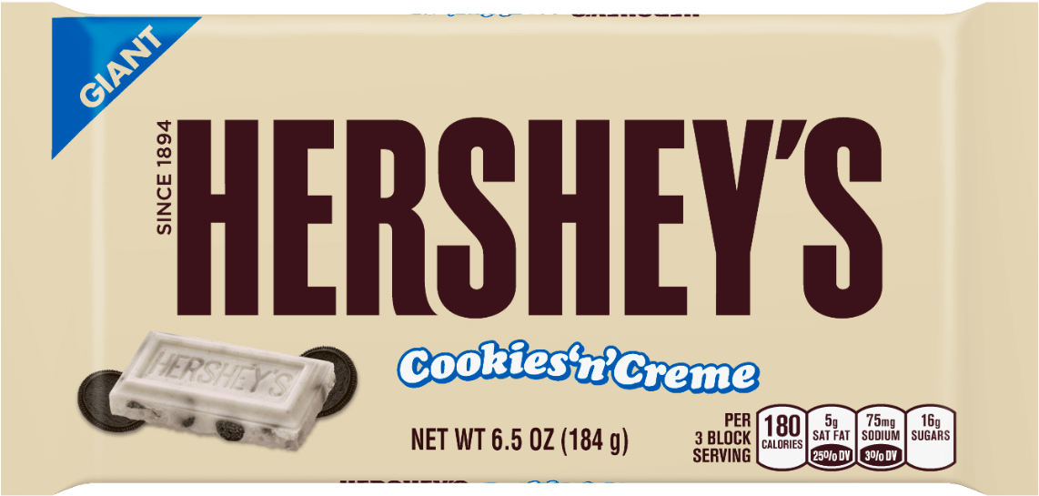 Hersheys Cookies & Cream Giant Bar - Hershey Chocolate Bar Cookies And Cream (1280x1280), Png Download