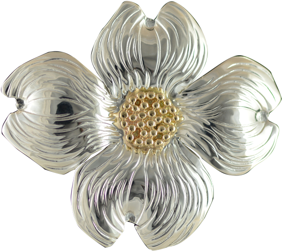 Dogwood Pin/pendant - Lg (640x640), Png Download