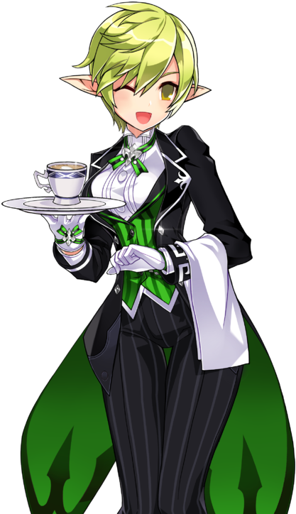 Renaaprilfool2017 - Elsword April Fools Maid Rena (450x758), Png Download