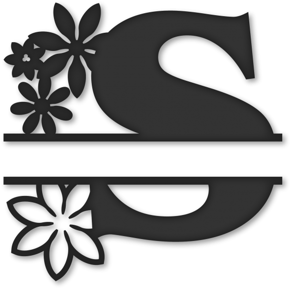 Download Flower Split Monogram S - Png Monogram Split G - HD