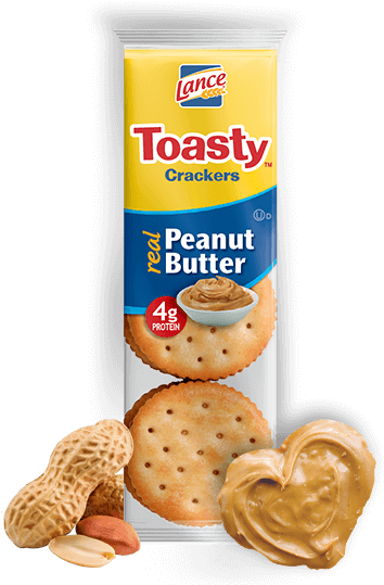 Toasty® - Lance Toast Chee Crackers, Real Peanut Butter - 20 (395x540), Png Download