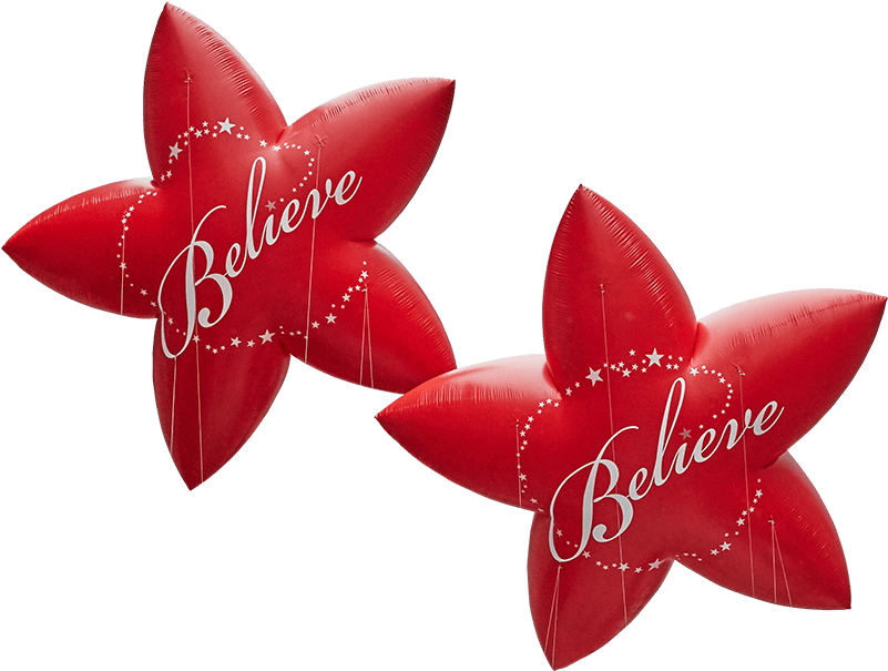 Red "believe" Stars - Macy's Believe (800x800), Png Download