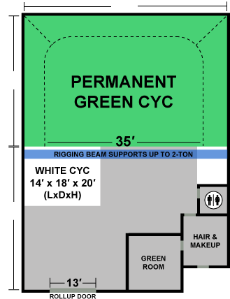 Green Screen Studio Floor Plan - Benissa (357x456), Png Download