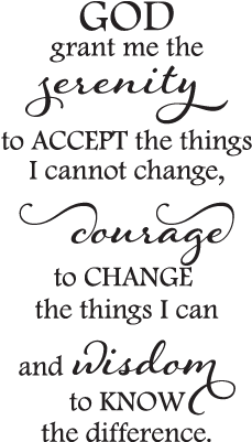 Serenity Prayer Elegant Wall Quotes™ Decal Perfect - Full Serenity Prayer White (450x450), Png Download