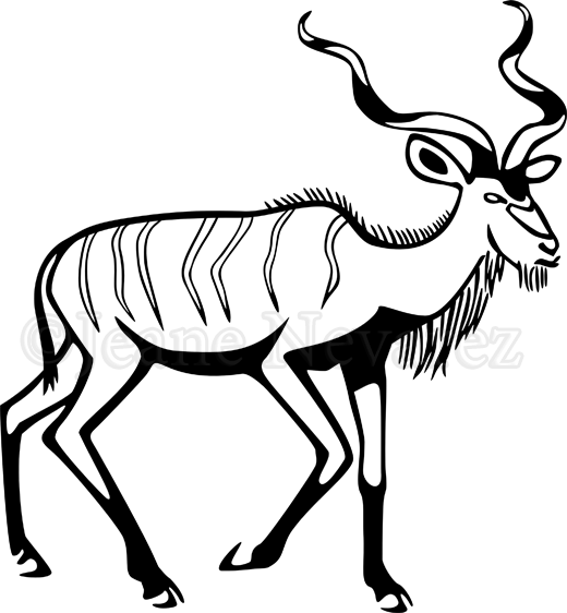 Clipart Resolution 520*562 - Kudu (520x562), Png Download