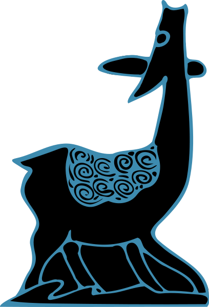 Indonesian Antelope Batik Png Images 408 X - Motif Siluet Batik Png (408x600), Png Download