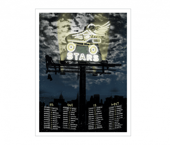 Starsno One Is Lost Tour Poster - Poster (575x492), Png Download