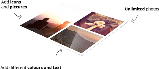 Collage Poster - Scrapbooking (557x309), Png Download