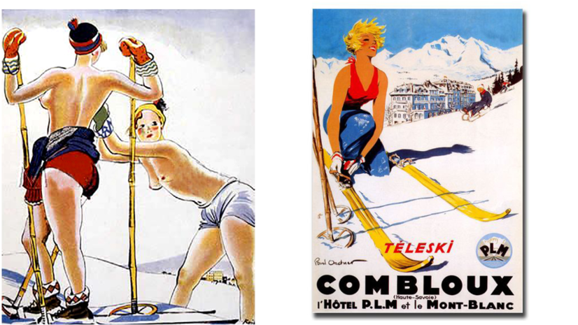 Vintage Poster Slides7 - Vintage Ski Poster (1000x500), Png Download
