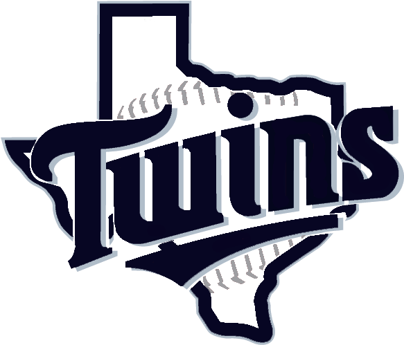 White & Baby Blue Long Sleeve Logo - Minnesota Twins Static Cling Decal (591x506), Png Download
