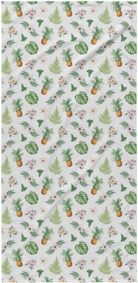 Pineapple Floral Print Beach Towel - Ananas Tropisch Muster - Silikon Handy Hülle Für Samsung (600x600), Png Download