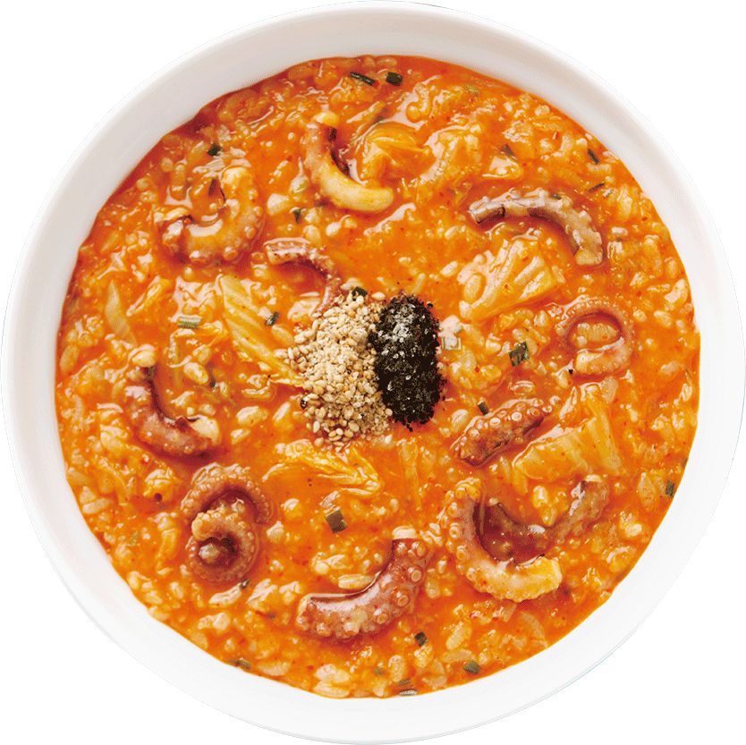 낙지김치죽 - Menya Hachidai (834x833), Png Download