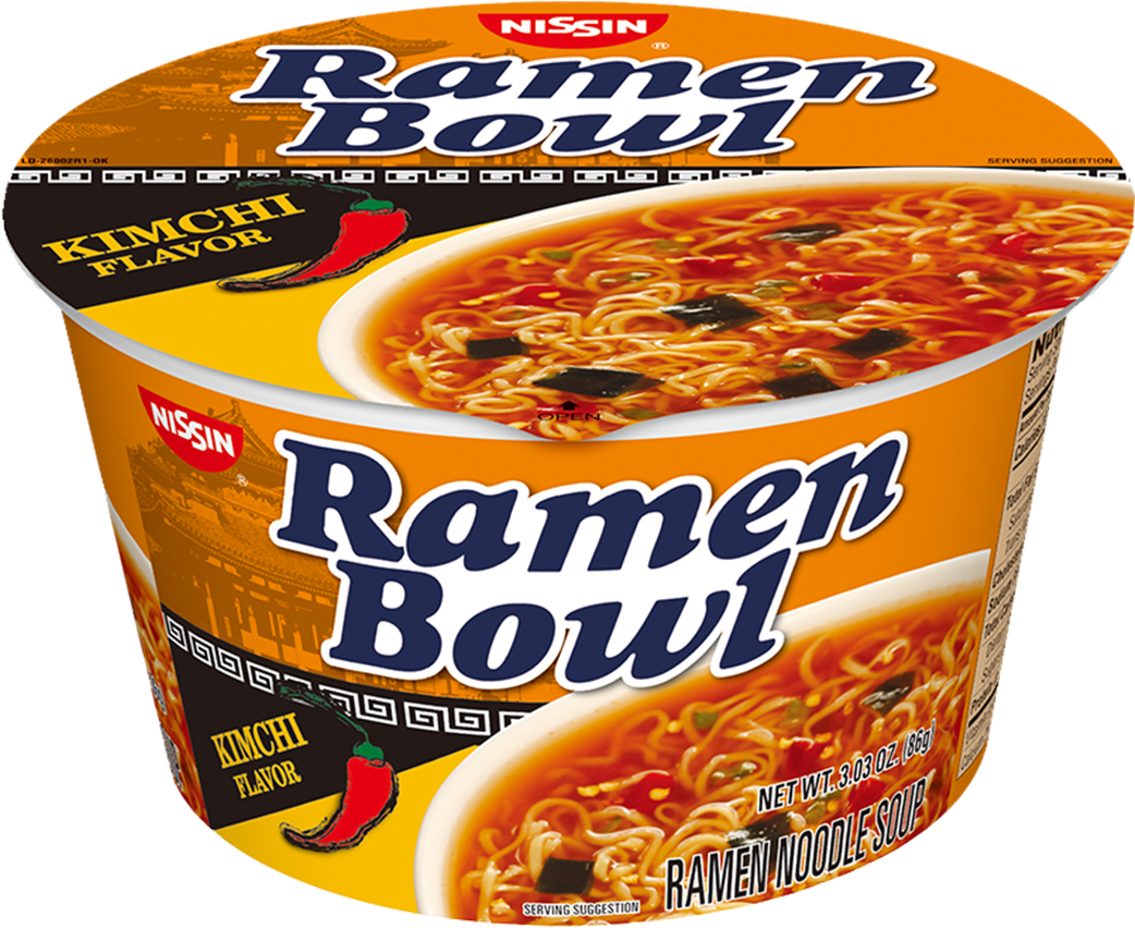 Nissin Ramen Bowl Kimchi Flavor (1230x853), Png Download